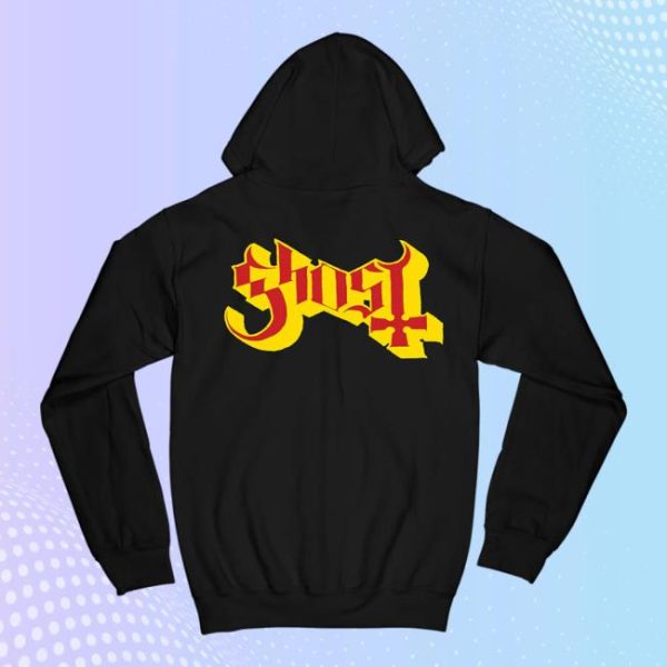 Ghost Store Merch Split Face Zip Hoodie