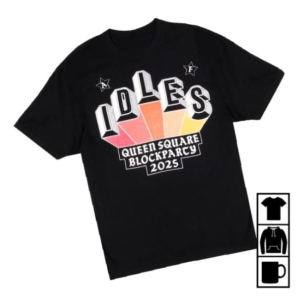 Idles Band Merch Store Queen Square Block Party T-Shirt