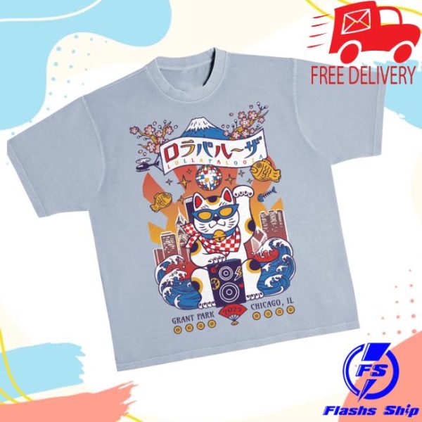 Lollapalooza Store Merch Lucky Cat Lineup Tee