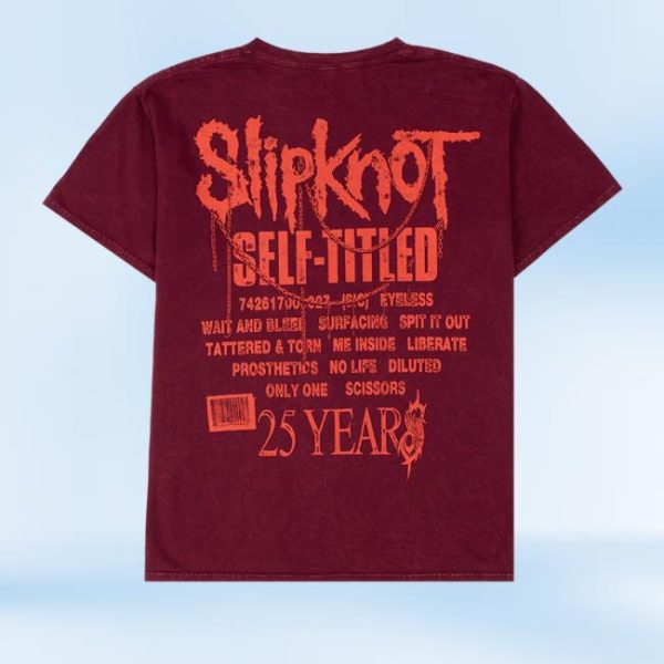 Slipknot Merch Store Self Titled 25 Years T-Shirt