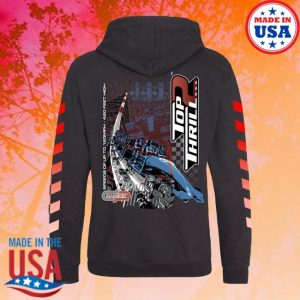 Cedar Fair Store Merch Cedar Point Top Thrill 2 Black Hooded Sweatshirt