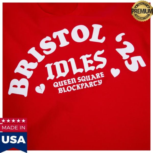 Idlesband Store Merch Queen Square Block Party Flocked T-Shirt