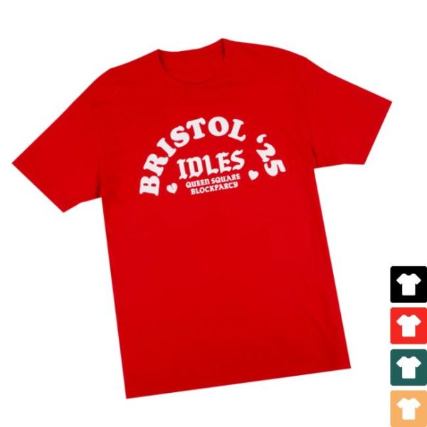 Idlesband Store Merch Queen Square Block Party Flocked T-Shirt