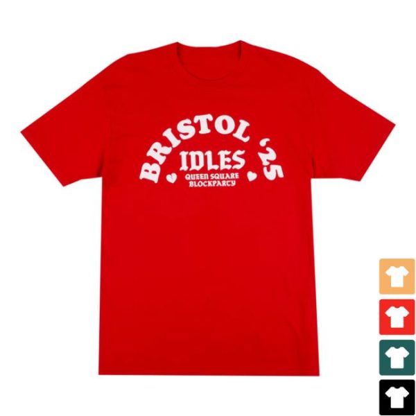 Idlesband Store Merch Queen Square Block Party Flocked T-Shirt