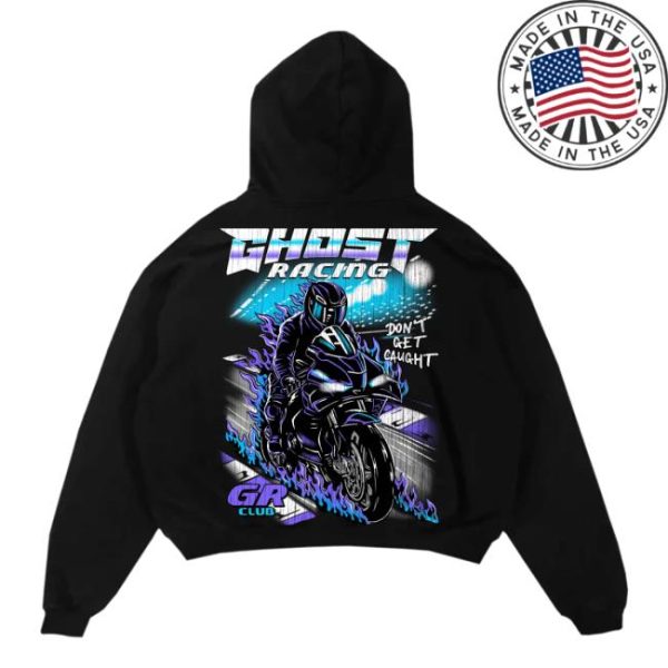 Official Ghost Racing Store Merch Vintage Track Black Hoodie