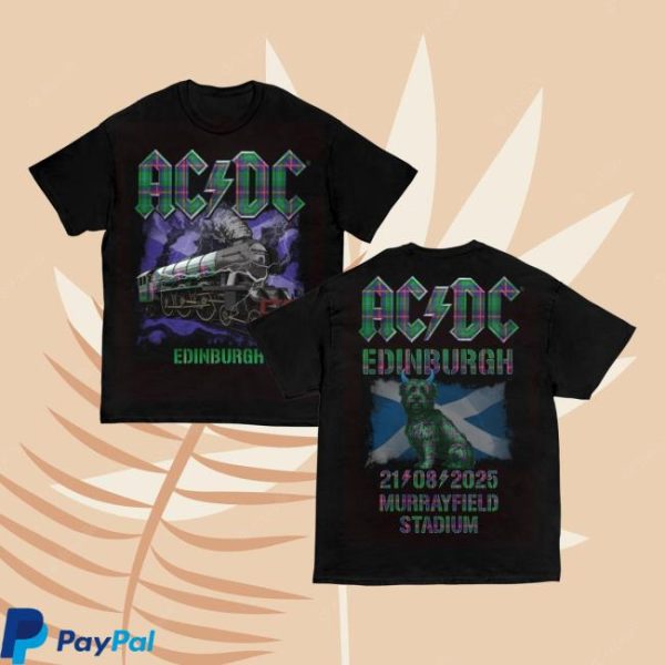 Acdc Merch Store Edinburgh Pwr Up Event Tour T-Shirt