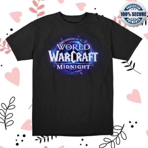 Blizzard Gear Merch Store World Of Warcraft Midnight Logo Black T-Shirt
