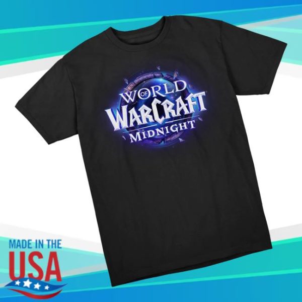 Blizzard Gear Merch Store World Of Warcraft Midnight Logo Black T-Shirt