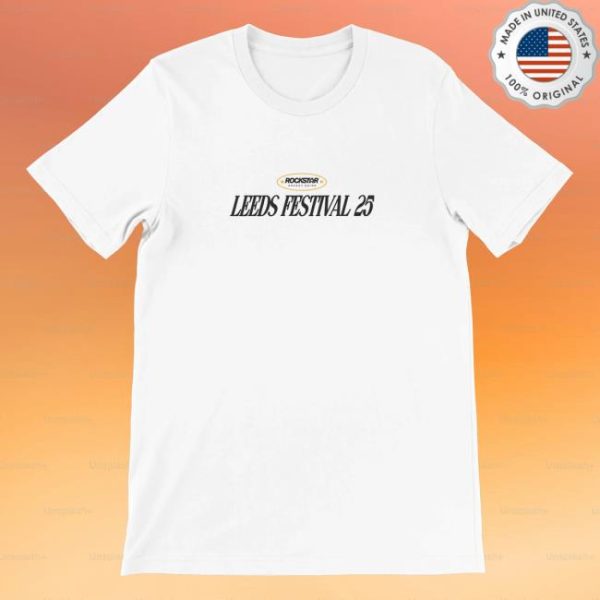 Reading And Leeds Festival Merch Store Leeds 2025 Line-Up White T-Shirt
