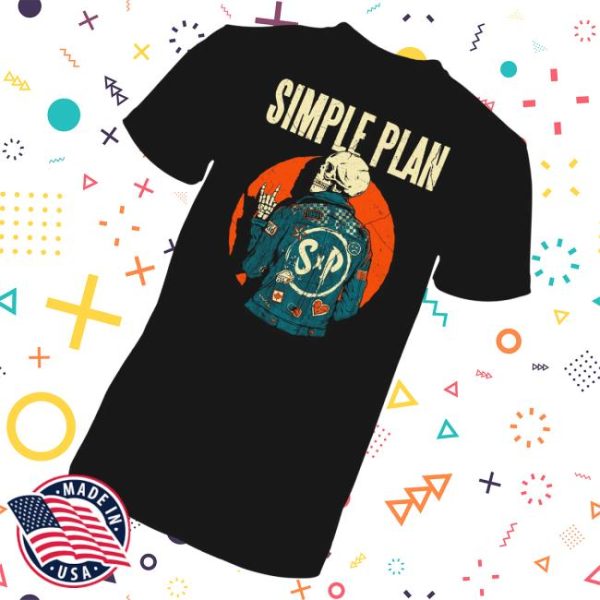 Simple Plan Merch Store Skeleton Jacket T-Shirt