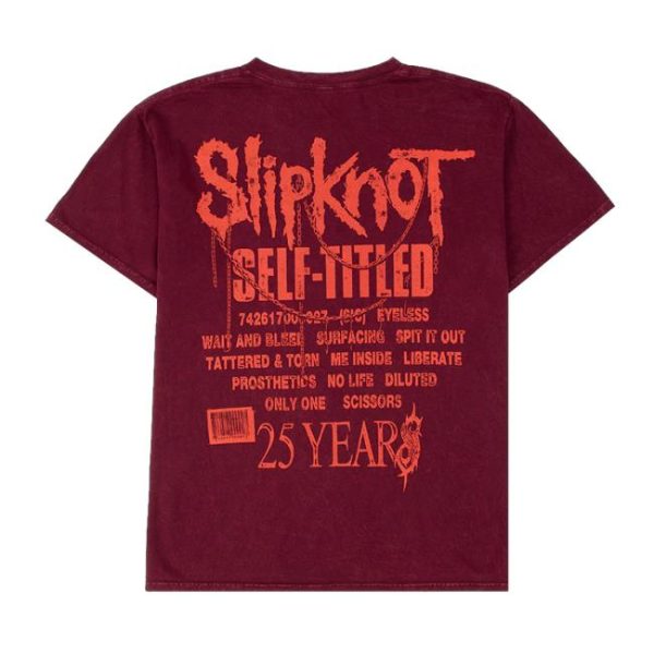 Slipknot Store Merch Shop Self Titled 25 Years T-Shirt