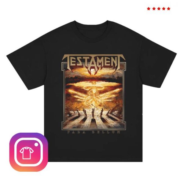 Testament Merch Store Shop Para Bellum T-Shirt Black