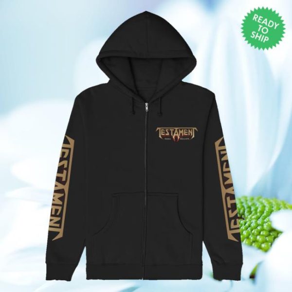 Testament Merch Store Shop Para Bellum Zip Up Hoodie Black