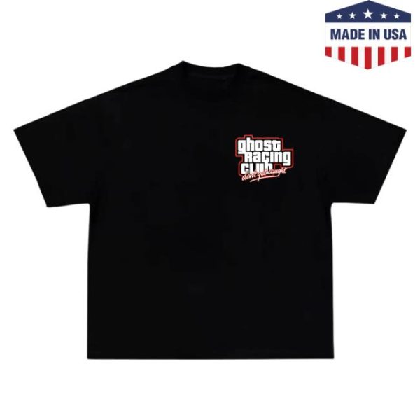 Official Ghost Racing Store Merch Gta Bootleg Black Shirt