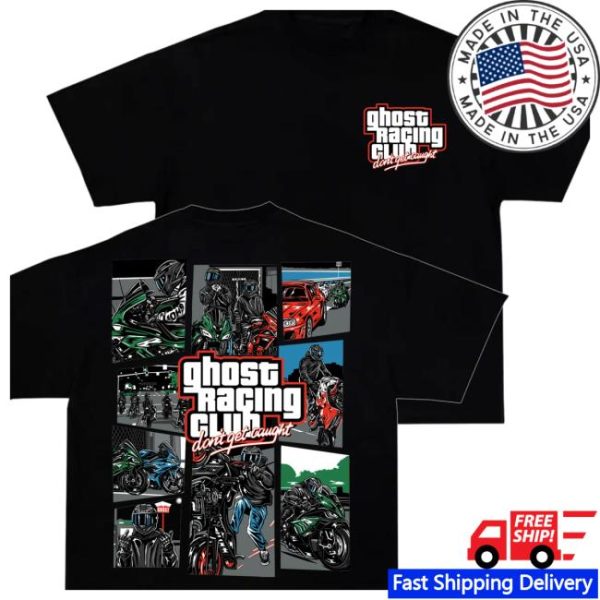 Official Ghost Racing Store Merch Gta Bootleg Black Shirt
