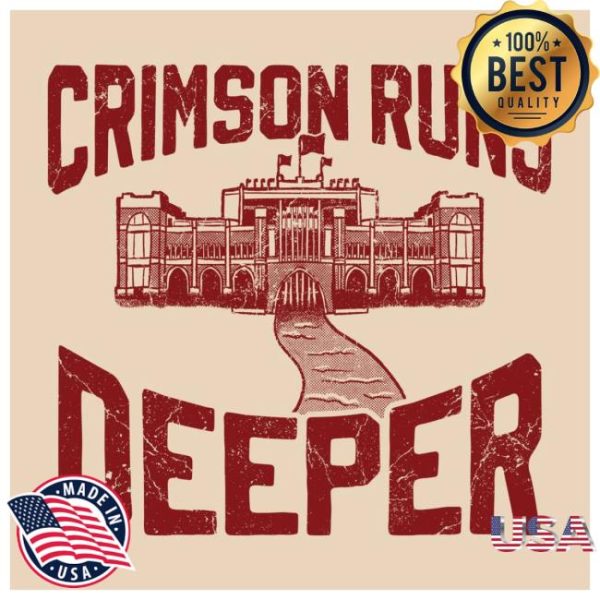 Barstoolsports Store Merch Crimson Runs Deeper Tee