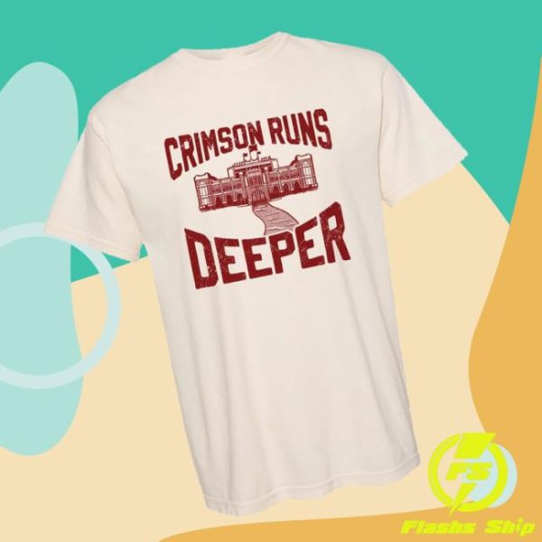 Barstoolsports Store Merch Crimson Runs Deeper Tee