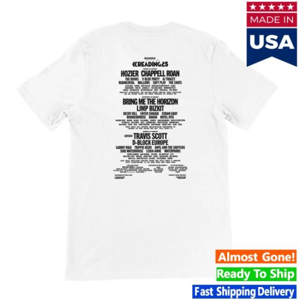 Reading And Leeds Festival Store Merch Reading 2025 Lineup White T-Shirt