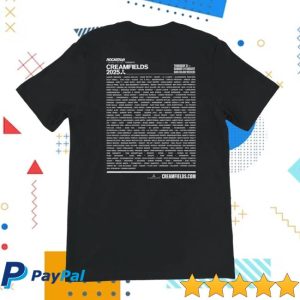 Creamfields Store Merch Creamfields 2025 Line Up Black T-Shirt