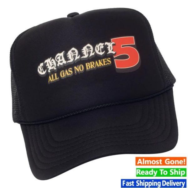 Channel 5 Merch Store All Gas Black Foam Trucker