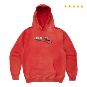 Channel 5 Merch Store All Gas Red Sun-Faded Hoodie