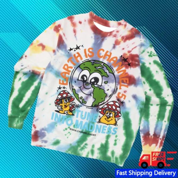 Channel 5 Merch Store Madness Spiral Dye Crew