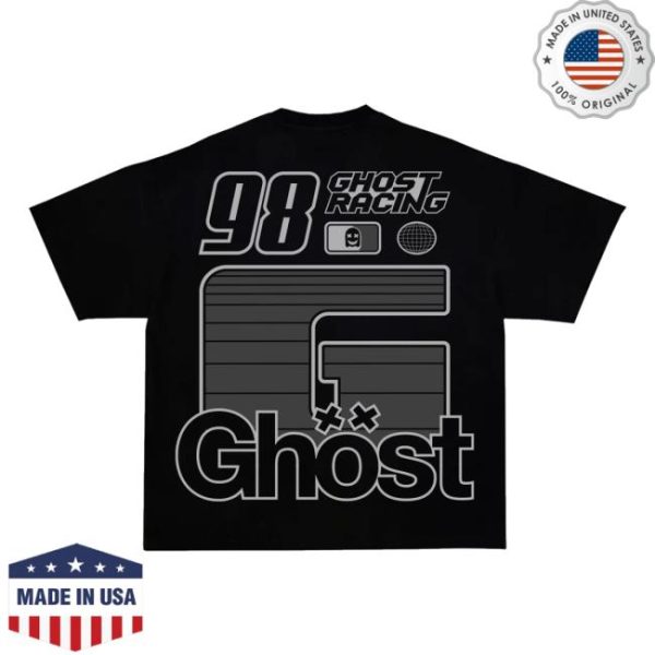 Ghost Racing Merch Store Big G Gray Shirt Black