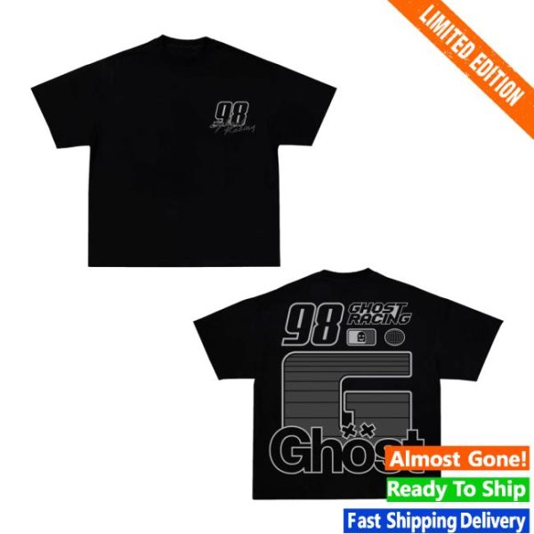 Ghost Racing Merch Store Big G Gray Shirt Black
