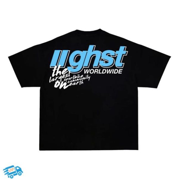 Ghost Racing Merch Store Ghst Baby Blue Shirt Black