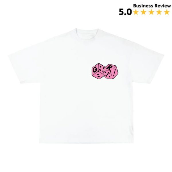 Ghost Racing Merch Store Pink Loaded Dice Shirt White