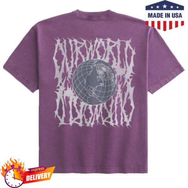 Hollisterco Store Merch Boxy Heavyweight Our World Graphic Tee