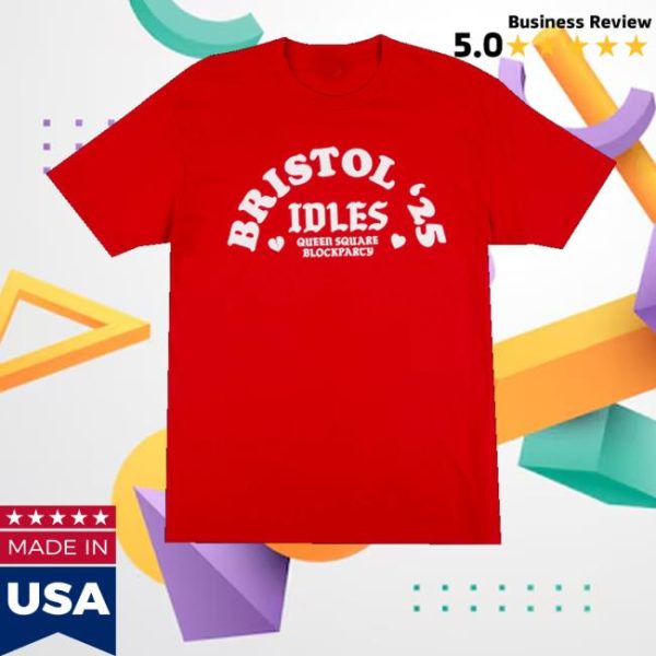 Idles Band Shop Merch Queen Square Block Party Flocked T-Shirt