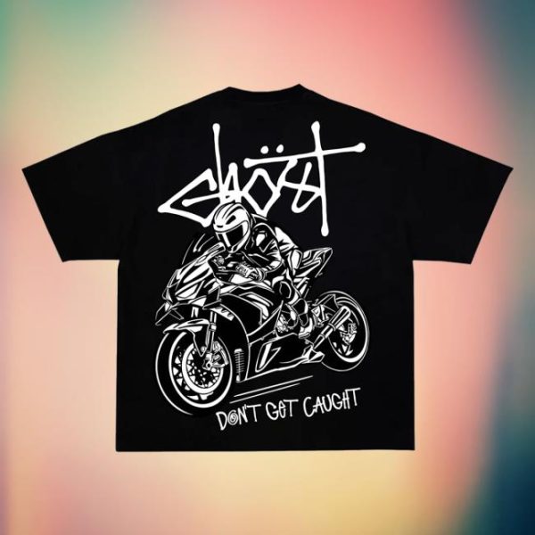 Ghost Racing Merch Store B And W V2 Shirt Black