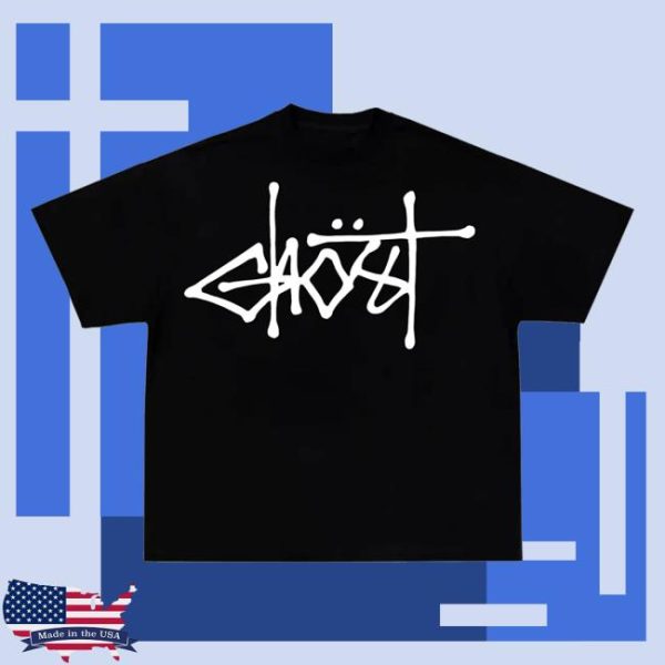 Ghost Racing Merch Store B And W V2 Shirt Black