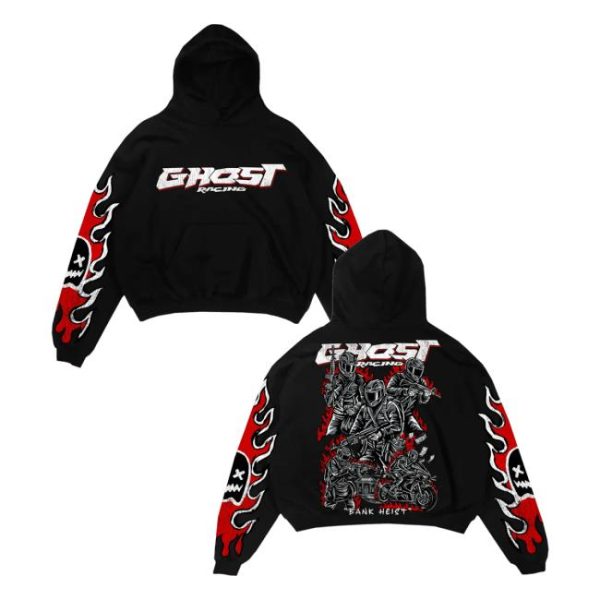 Ghost Racing Merch Store Bank Heist Hoodie Black