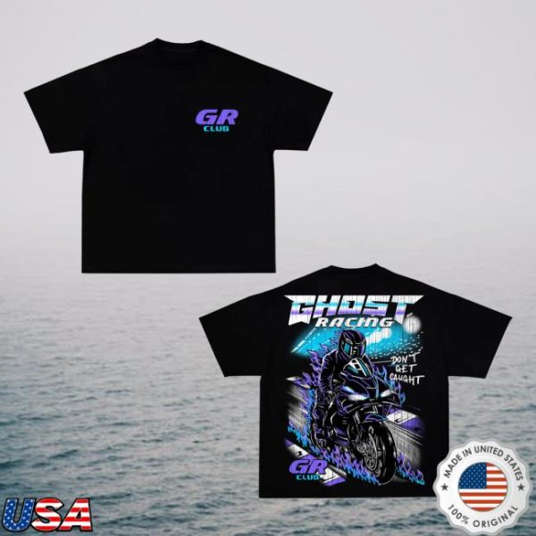 Ghost Racing Merch Store Vintage Track Shirt Black