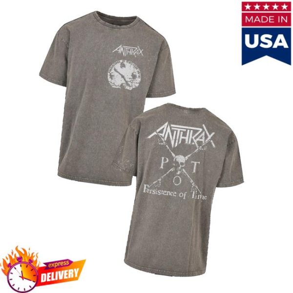 Anthrax Shop Merch Broken Clock Oversize Tee