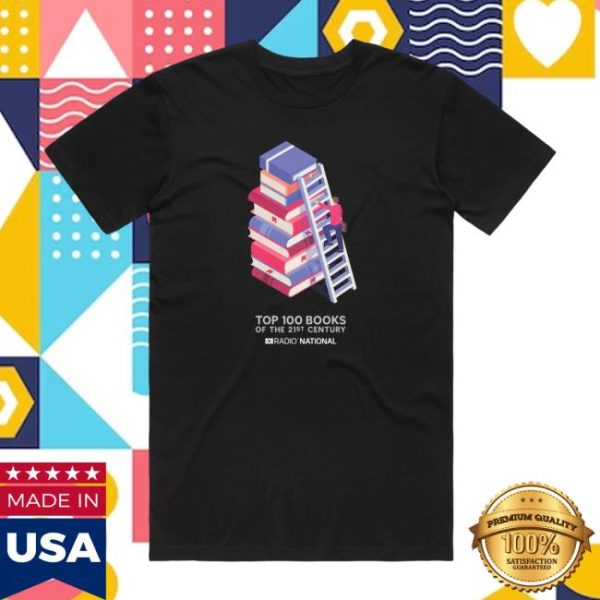 Abc Merch Store Top 100 Books Ladder Black Tee