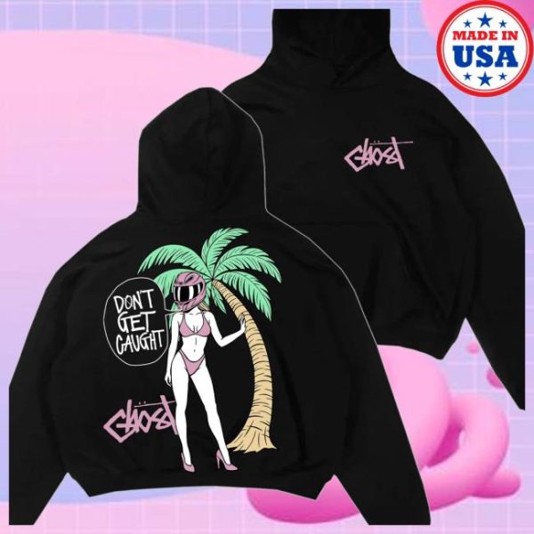 Official Ghost Racing Store Merch Palm Angels Black Hoodie
