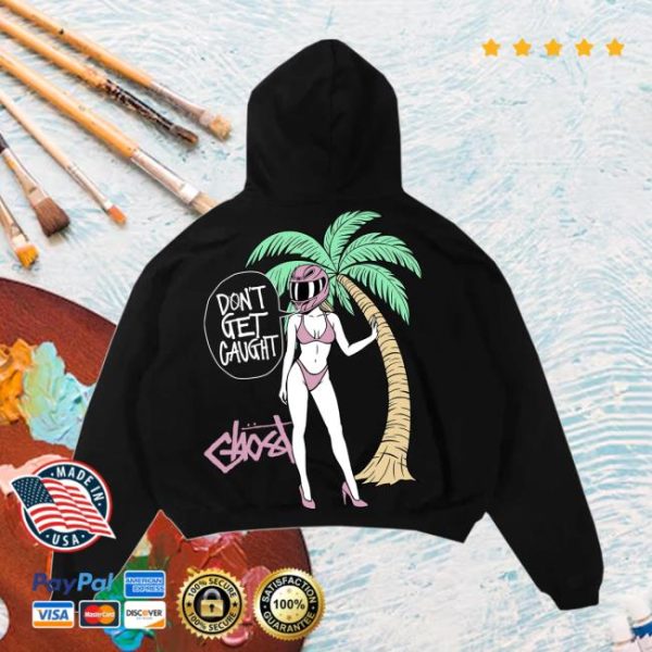 Official Ghost Racing Store Merch Palm Angels Black Hoodie
