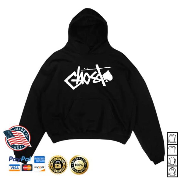 Official Ghost Racing Store Merch Playing Card V2 Black Hoodie