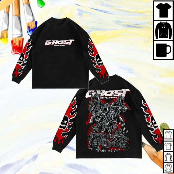Official Ghost Racing Merch Store Bank Heist Long Sleeve