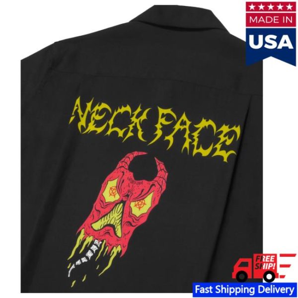 Juicestore Store Merch Neck Face SS Hawaiian Black Shirt
