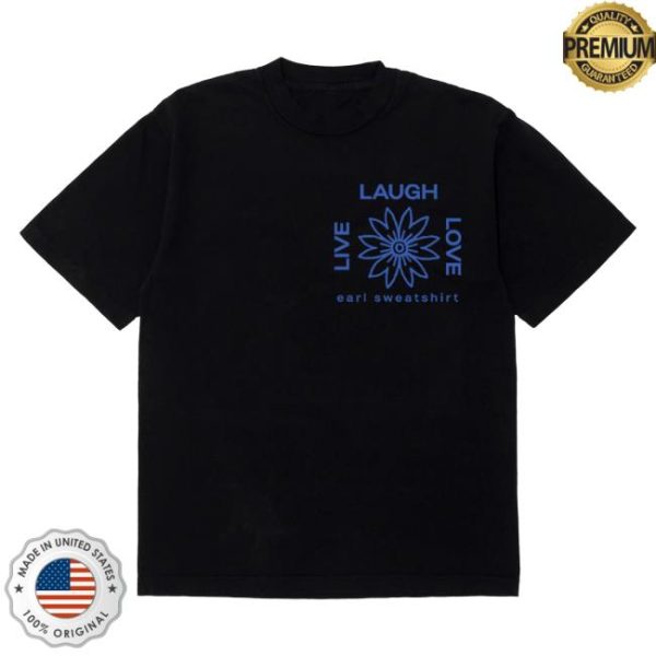 Earl Sweatshirt Store Merch Lll Flower Logo Black Tee