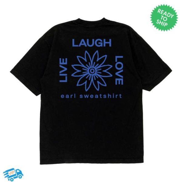 Earl Sweatshirt Store Merch Lll Flower Logo Black Tee