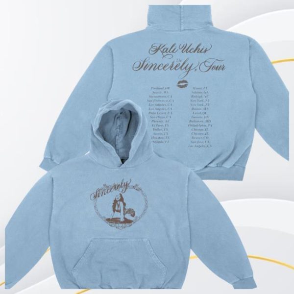Shop Kali Uchis Store Merch Sincerely, Tour Date Hoodie