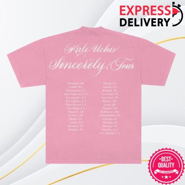 Shop Kali Uchis Store Merch Sincerely, Tour Pink Date Back Tee