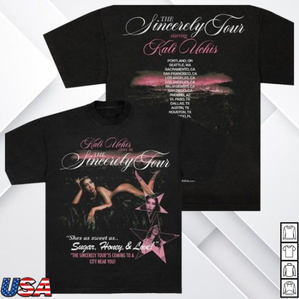 Shop Kali Uchis Store Merch Sincerely, Tour Black Poster Tee