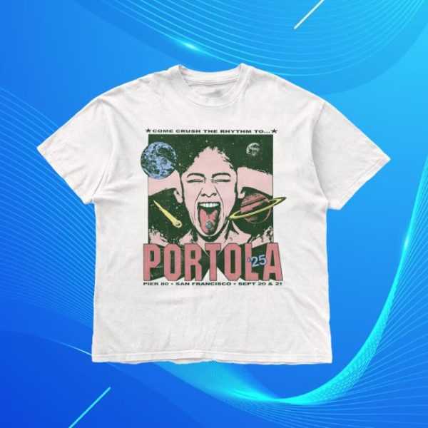 Portola Merch Store Crush The Rhythm Lineup Tee