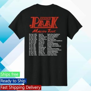 Anderson Paak Store Merch Malibu Tour 2025 Black T-Shirt